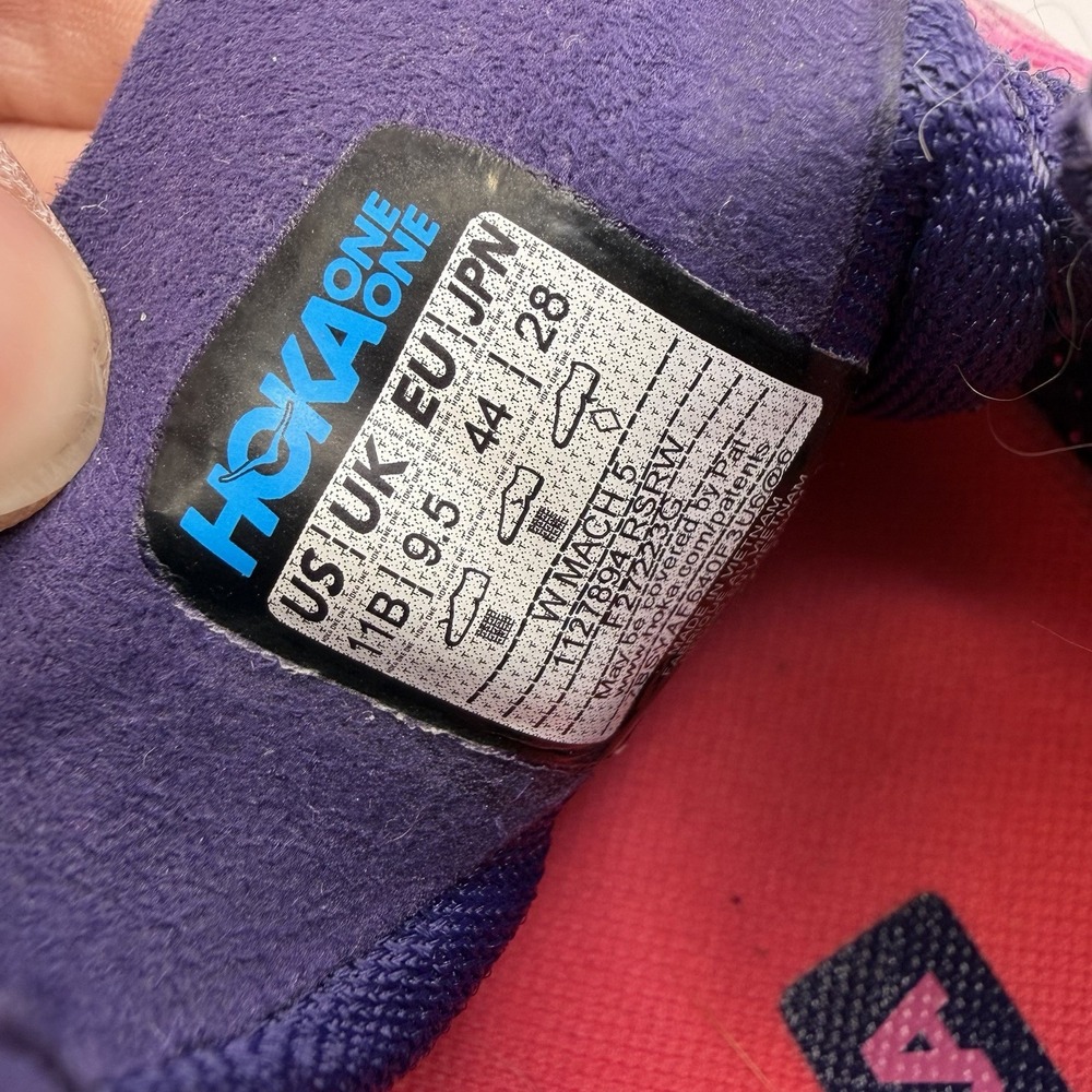 Hoka One One Womens Mach 5 1127894 Pink Running Shoes Sneakers 11 B Raspberry - Picture 10 of 10